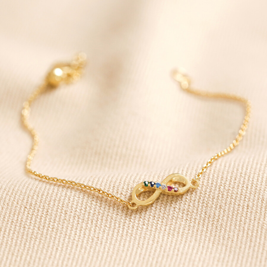 Crystal Infinity Bracelet Gold | Estella Bartlett | Lisa Angel