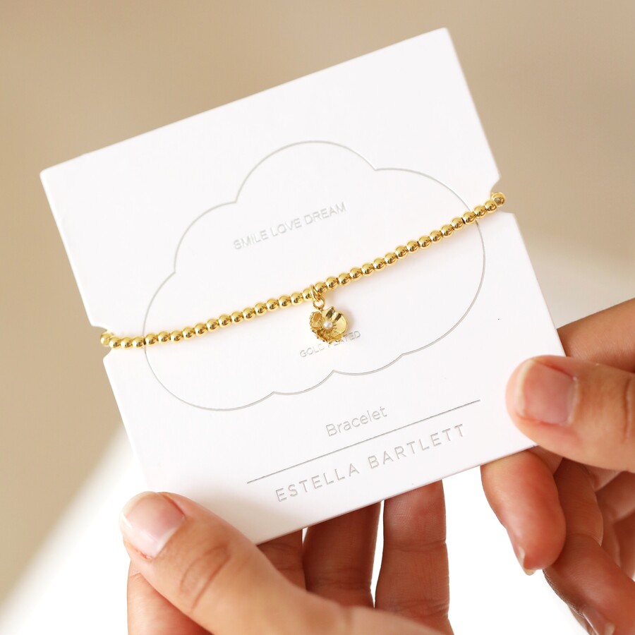 Pearl Buttercup Bracelet In Gold | Estella Bartlett | Lisa Angel