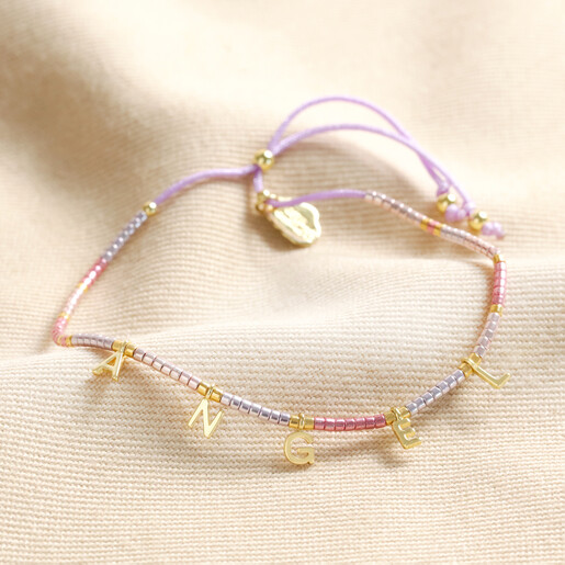Pink Miyuki Bead Angel Charm Bracelet | Estella Bartlett | Lisa Angel