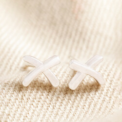 Estella Bartlett Kiss Stud Earrings in Silver