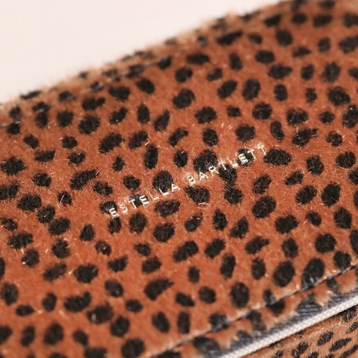 Close Up of Logo on Estella Bartlett Mini Jewellery Box in Animal Print