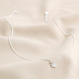 Estella Bartlett Paw Pendant Necklace In Silver on Beige Fabric