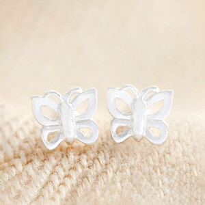 Sterling Silver butterfly stud earrings