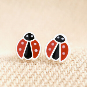 Sterling Silver ladybird stud earrings