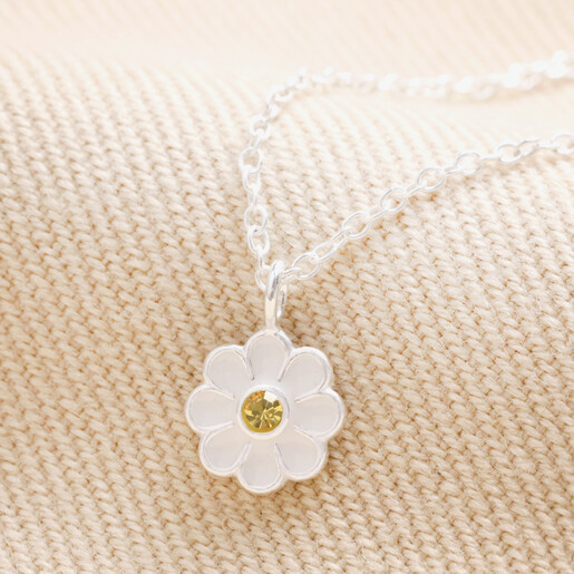 Delicate Tiny Gold Daisy Pendant Necklace | Lisa Angel