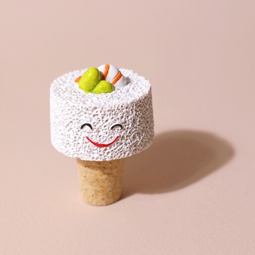 Lisa Angel Cute California Roll Sushi Cork Bottle Stopper