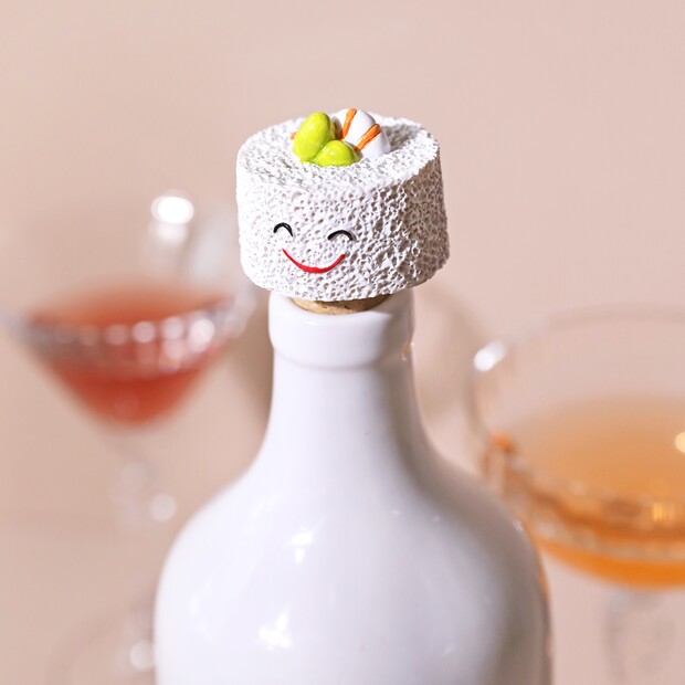 California Roll Sushi Cork Bottle Stopper