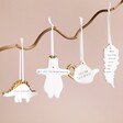 Other Styles and You're Roarsome Dinosaur Hanging Decoration Hanging on Branch Against Pink Surface