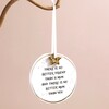 Mum Ceramic Hanging Decoration on Branch Against Pink Background