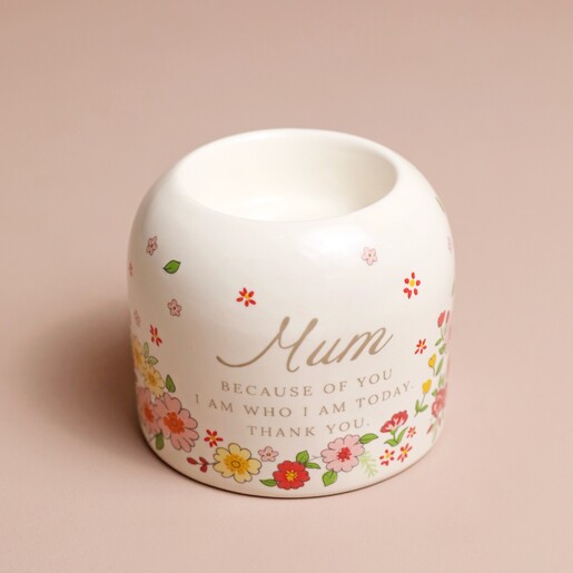 Mum Meaningful Word Candle Holder Homeware Lisa Angel