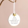 Sister Ceramic Hanging Decoration Hanging on Branch on Pink Background