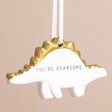Close Up of You're Roarsome Dinosaur Hanging Decoration