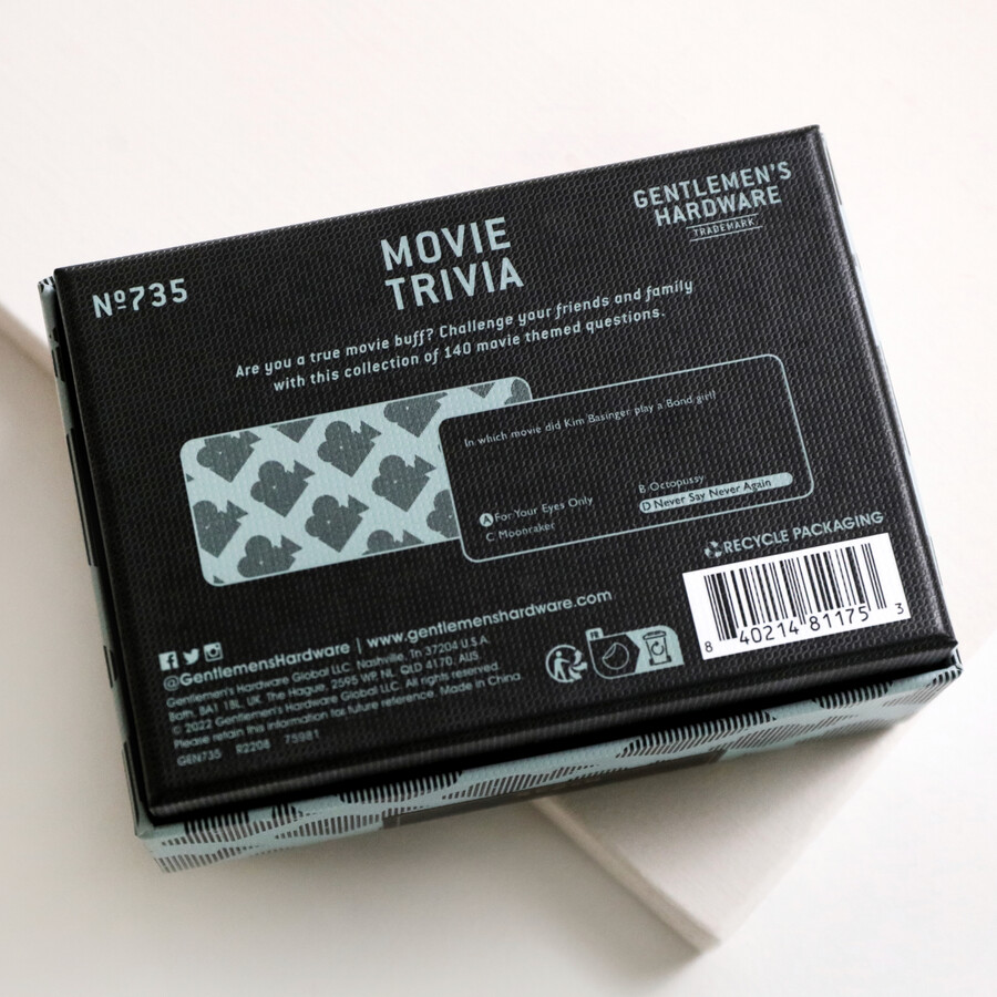 Movie Trivia Card Game Gentlemen's Hardware Lisa Angel