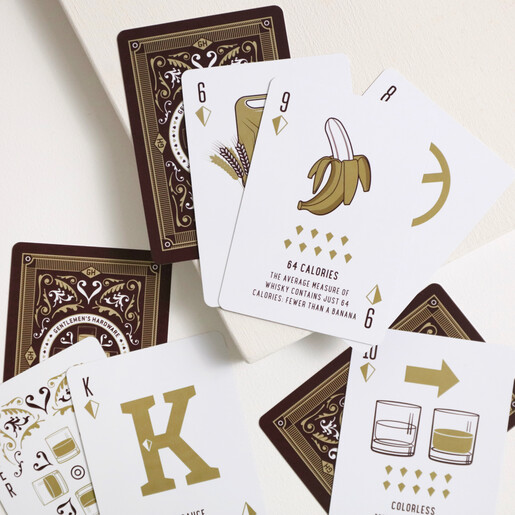 Gentlemen's Hardware Whisky Playing Cards Out of Tin Showing Designs