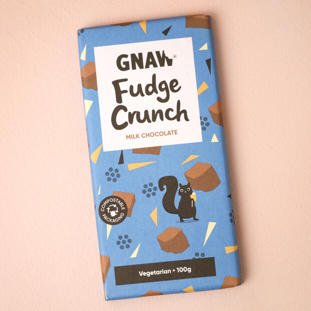 Gnaw Fudge Crunch Milk Chocolate Bar Gnaw Fudge Crunch Milk Chocolate Bar