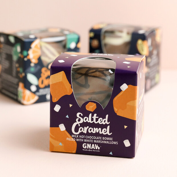 Gnaw Salted Caramel Hot Chocolate Bombe