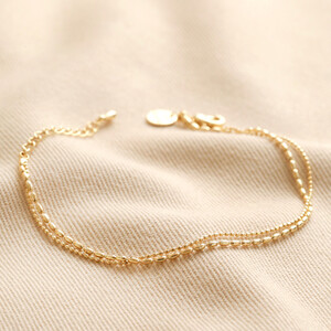 Double Layer Chain Bracelet Gold
