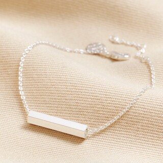 Hexagonal Barrel Charm Bracelet in Silver