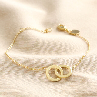 Interlocking Matte Hoops Bracelet in Gold