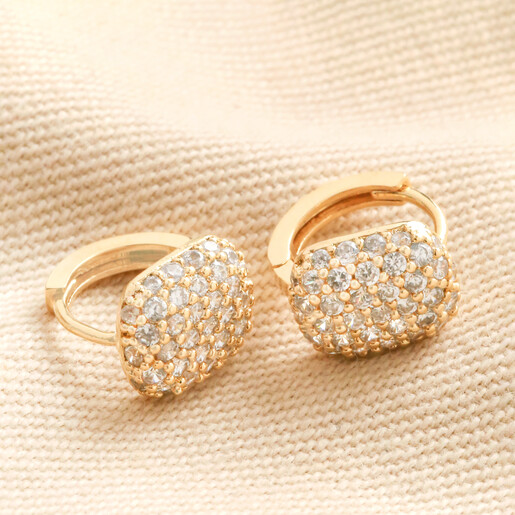 Pave hot sale hoop earrings