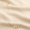 Full Chain of Interlocking Hearts Necklace in Gold