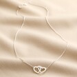 Full Chain of Interlocking Hearts Necklace in Silver