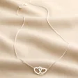 Full Chain of Interlocking Hearts Necklace in Silver