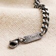 Closure on Men's Black Stainless Steel Curb Chain Necklace