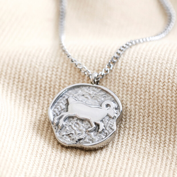 Silver goat clearance pendant