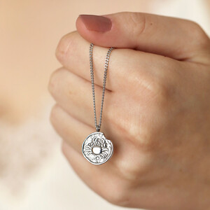 Stainless Steel Cancer Zodiac Pendant Necklace 