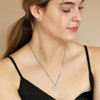 Stainless Steel Taurus Pendant Necklace on Model