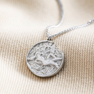 Stainless Steel Virgo Zodiac Pendant Necklace 