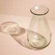 Medium Glass Flower Vase On Beige Background
