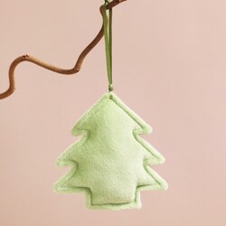 Plush Green Christmas Tree Hanging Decoration