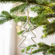 Woven Rope Tree Hanging Decoration hanging from Christmas tree
