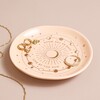 Celestial Trinket Dish with jewellery inside on neutral coloured background