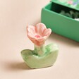 Tiny Matchbox Blooming Lovely Ceramic Flower Token Out of Box