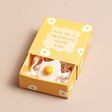 Tiny Matchbox Ceramic Egg Token with open box showing egg