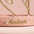 Close up of personalisation on feminine figure Personalised Jewellery Stand with Terrazzo Base 