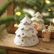 Ceramic Christmas Tree Wax Burner with top of burner on top