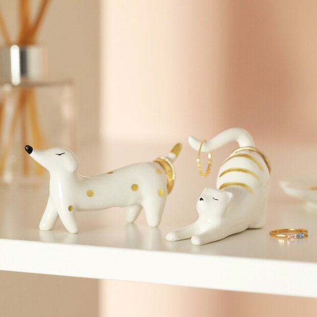 Ceramic Sausage Dog Ring Holder Homeware Lisa Angel