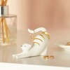 Lifestyle Shot of Ceramic Stretching Cat Ring Holder