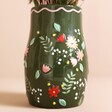 Close up of detailing on Forest Green Flower Vase