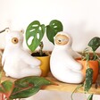 Ceramic Sloth Hug Planter with Bear version also available 