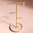 Personalised Celestial Jewellery Stand with no jewellery on against pink backdrop