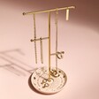 Personalised Celestial Jewellery Stand with jewellery on stand against neutral background