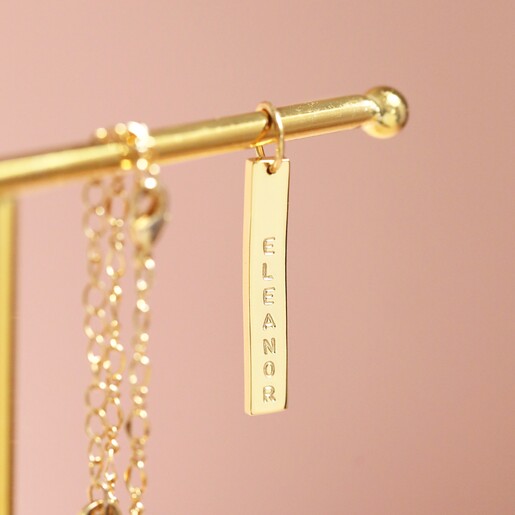 Close Up Close up of personalisation on Personalised Celestial Jewellery Stand