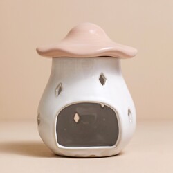 Pink Ceramic Toadstool Wax Burner