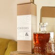 Personalised Whisky Glass and Decanter Set box with decanter full of whisky