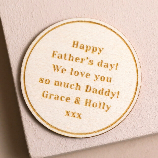 Personalised Wooden Circle Token